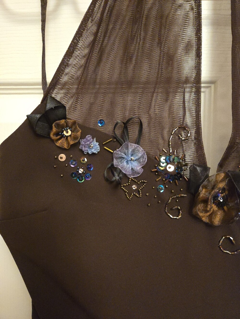 Nine West Dress 90/00s Brown Halter Dress - Picture 5 of 16